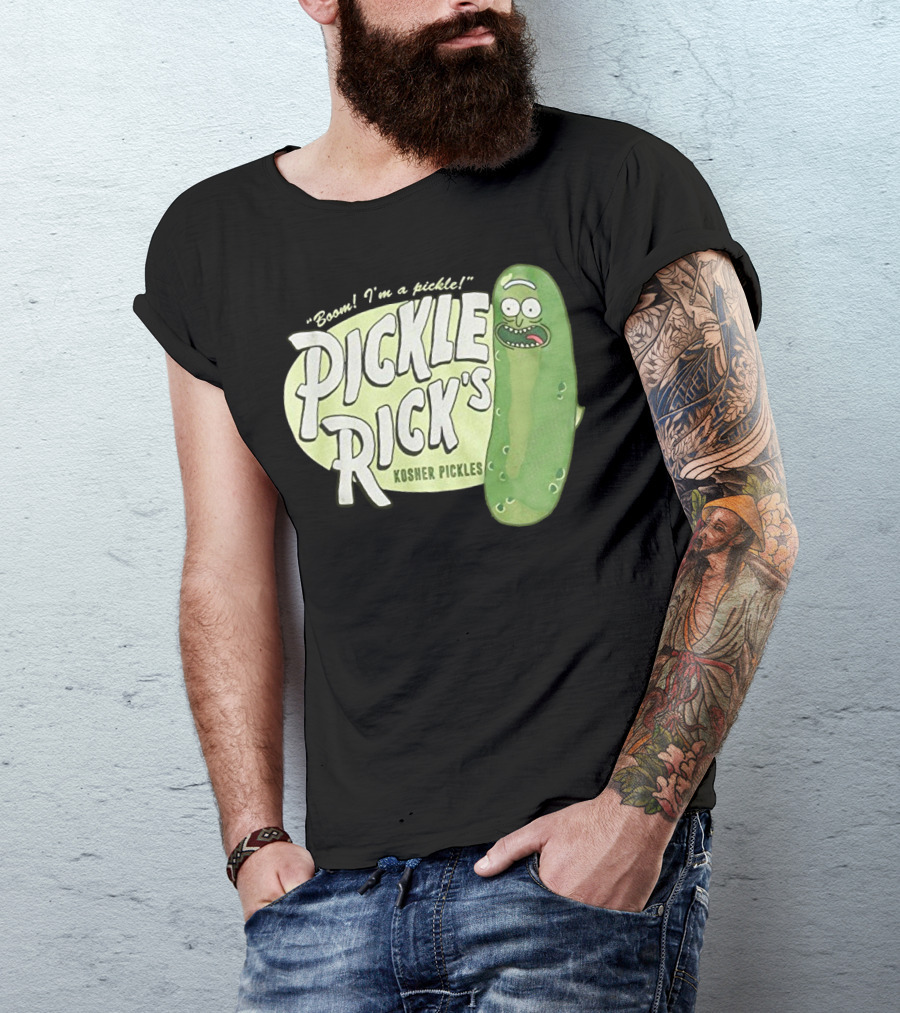 Rick And Morty Boom I'm A Pickle Pickle Rick's Kosher Pickles T-Shirt