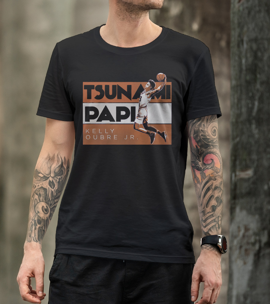 Tsunami Papi Kelly Oubre JR Basketball Dunk T-Shirt