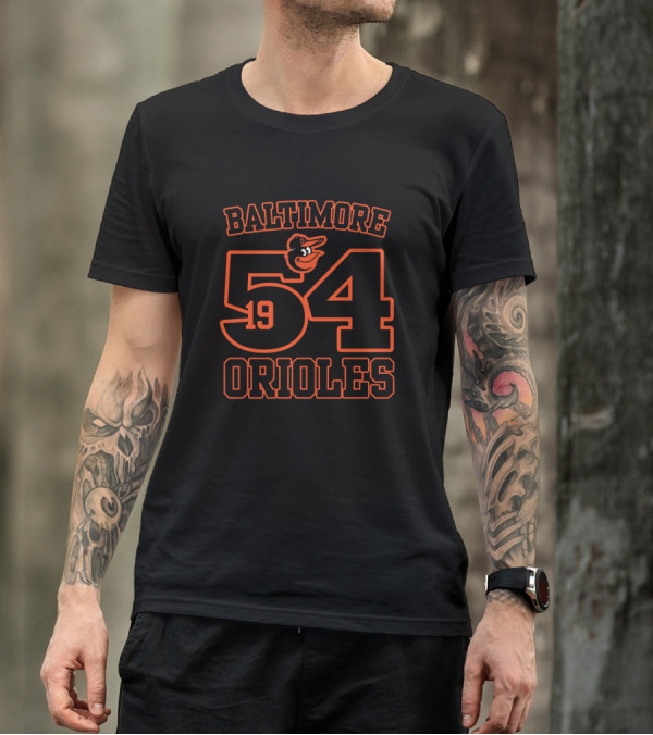 Baltimore Orioles 1954 Vintage Logo With Iconic Cartoon Bird Head T-Shirt