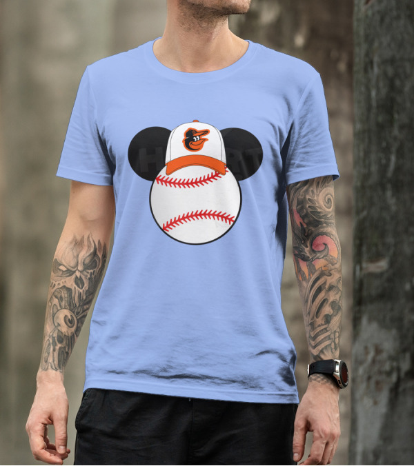 Baltimore Orioles Mickey Ears Baseball Hat With Team T-Shirt
