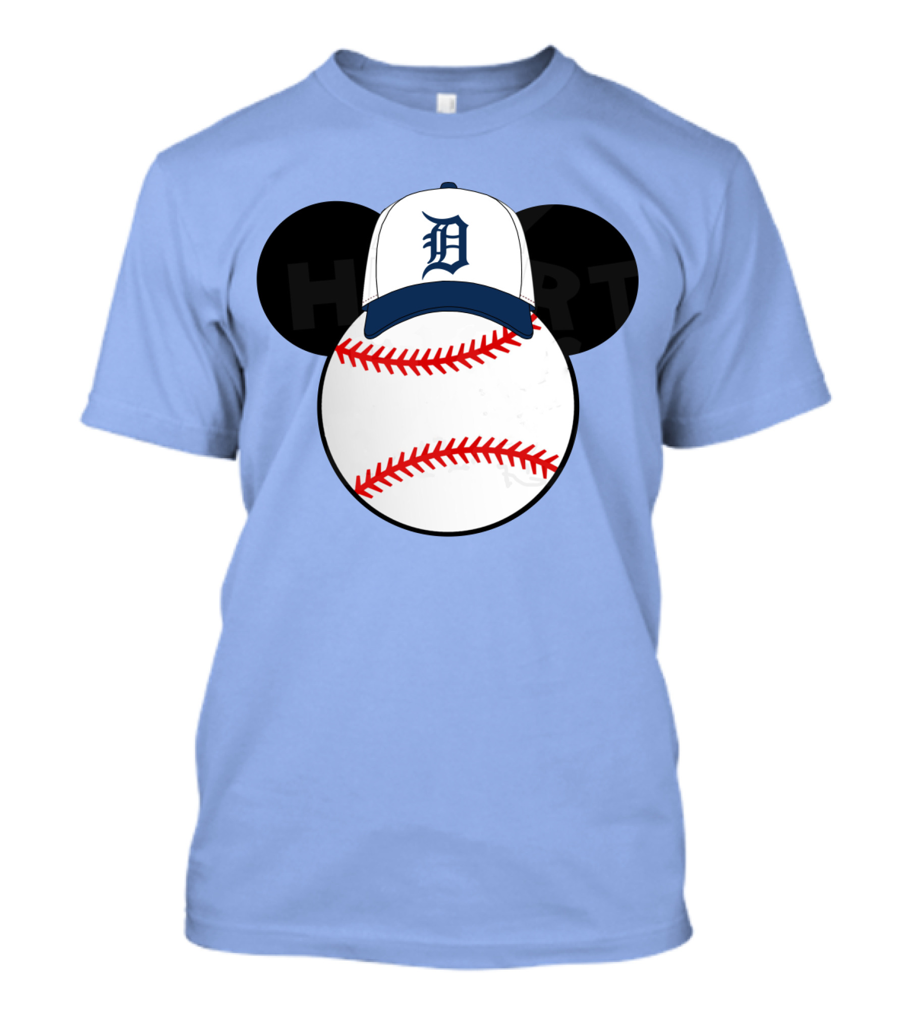 Detroit Tigers Mickey Mouse Ears Baseball Cap T-Shirt