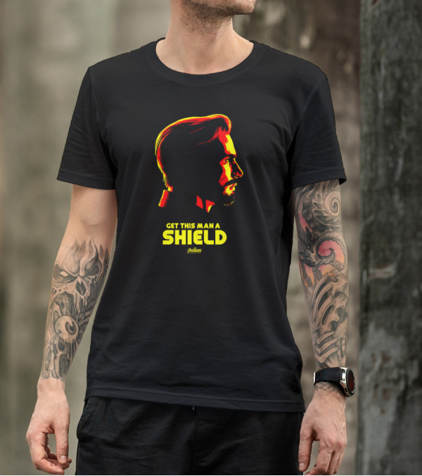 Get This Man A Shield Avengers Infinity War Iconic Profile T-Shirt