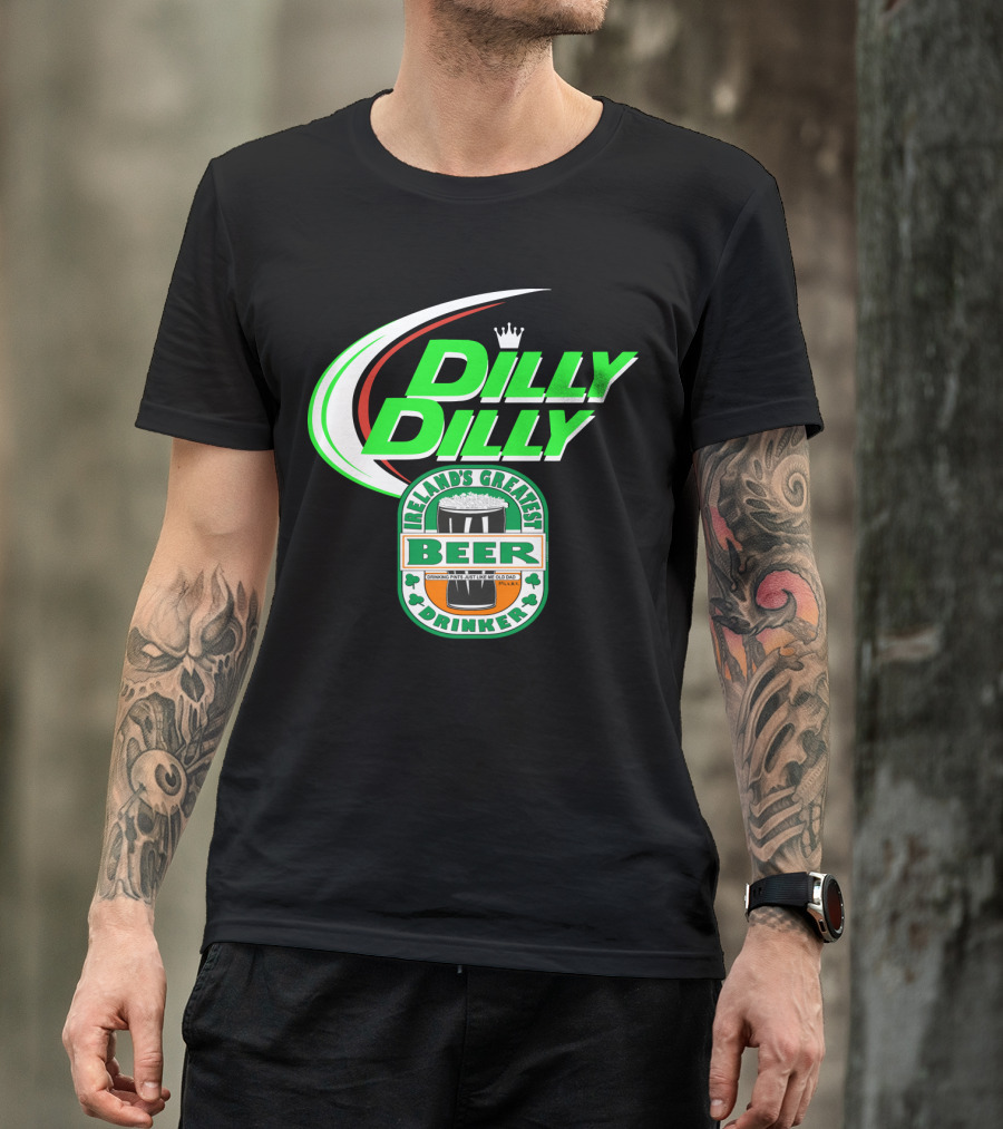 Dilly Dilly Irelands Greatest Beer Drinker Crowned By Irish Clovers T-Shirt