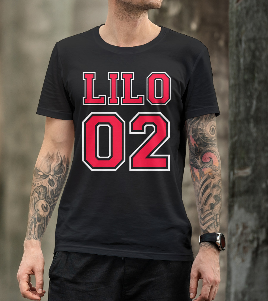 Lilo 02 Sports Jersey Red Black Number Lilo And Stitch T-Shirt