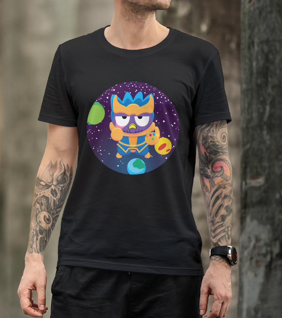 Thanos Owl Parody As The Mad Tiny Titan With Infinity Gauntlet In Space T-Shirt
