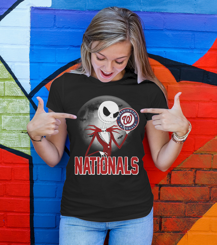 Washington Nationals Jack Skellington Halloween T-Shirt