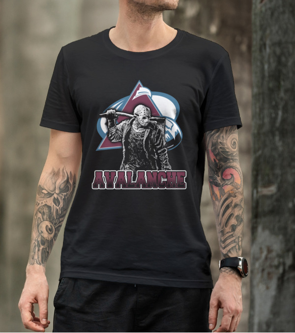 Jason Voorhees Colorado Avalanche Crossover Fan T-Shirt