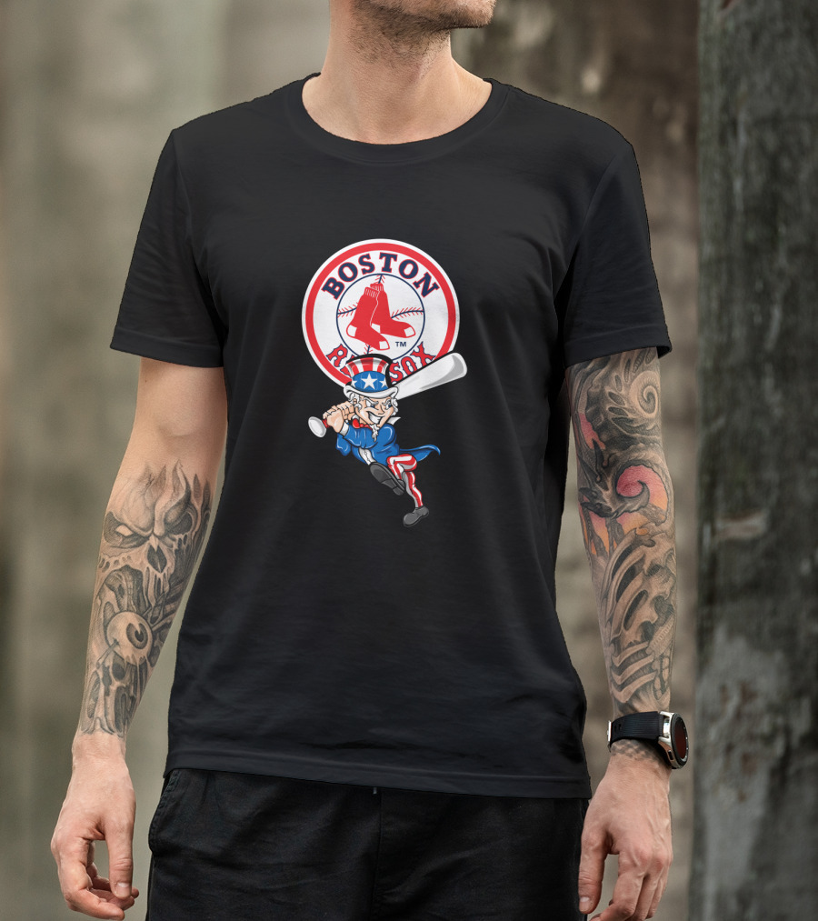 Boston Red Sox Uncle Sam 4th Of July Baseball T-Shirt