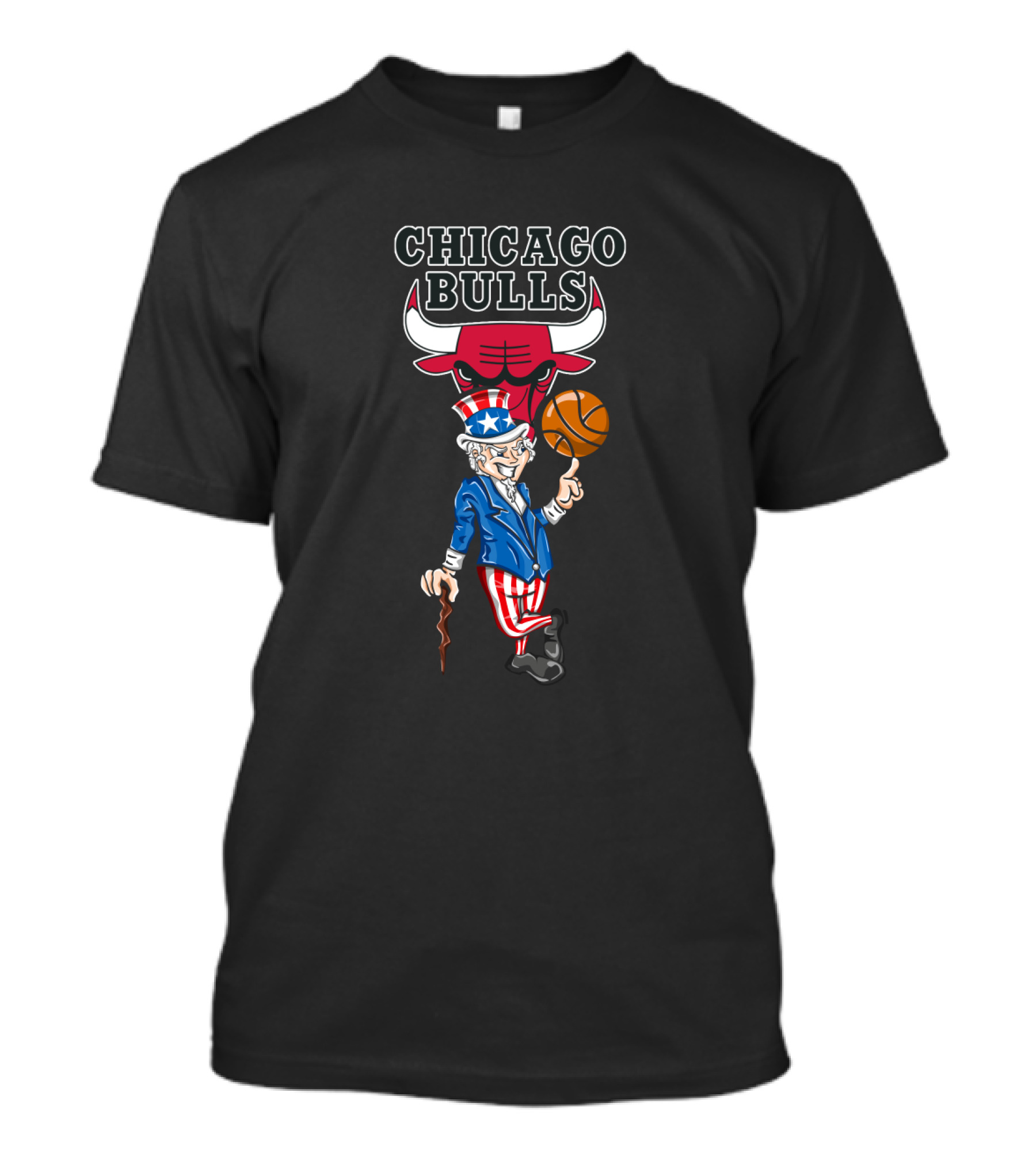 Chicago Bulls Uncle Sam Basketball 4th July T-Shirt