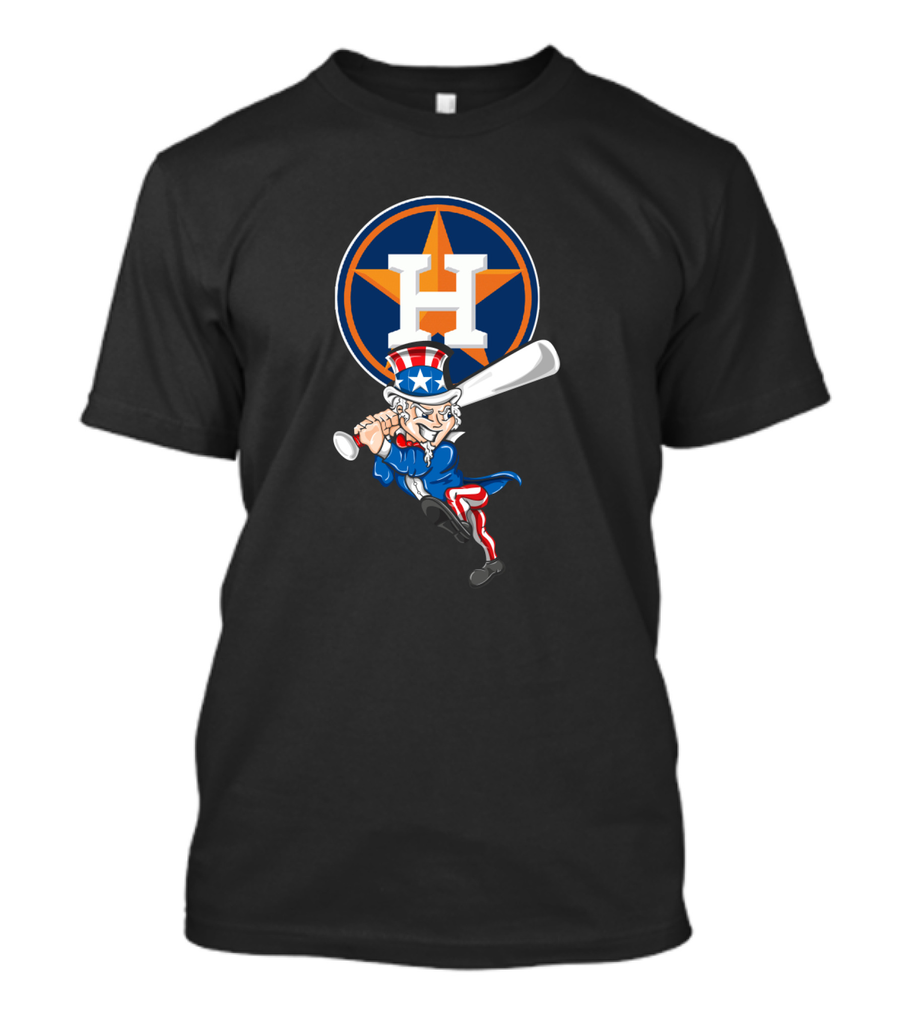 Houston Astros Uncle Sam 4th July Baseball T-Shirt