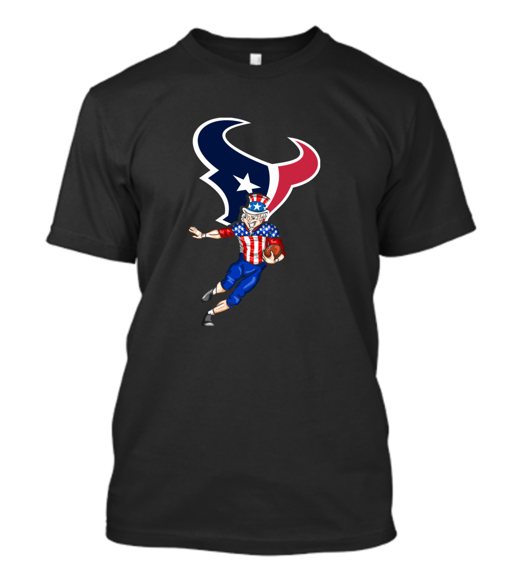 Houston Texans Uncle Sam 4th Of July Football T-Shirt