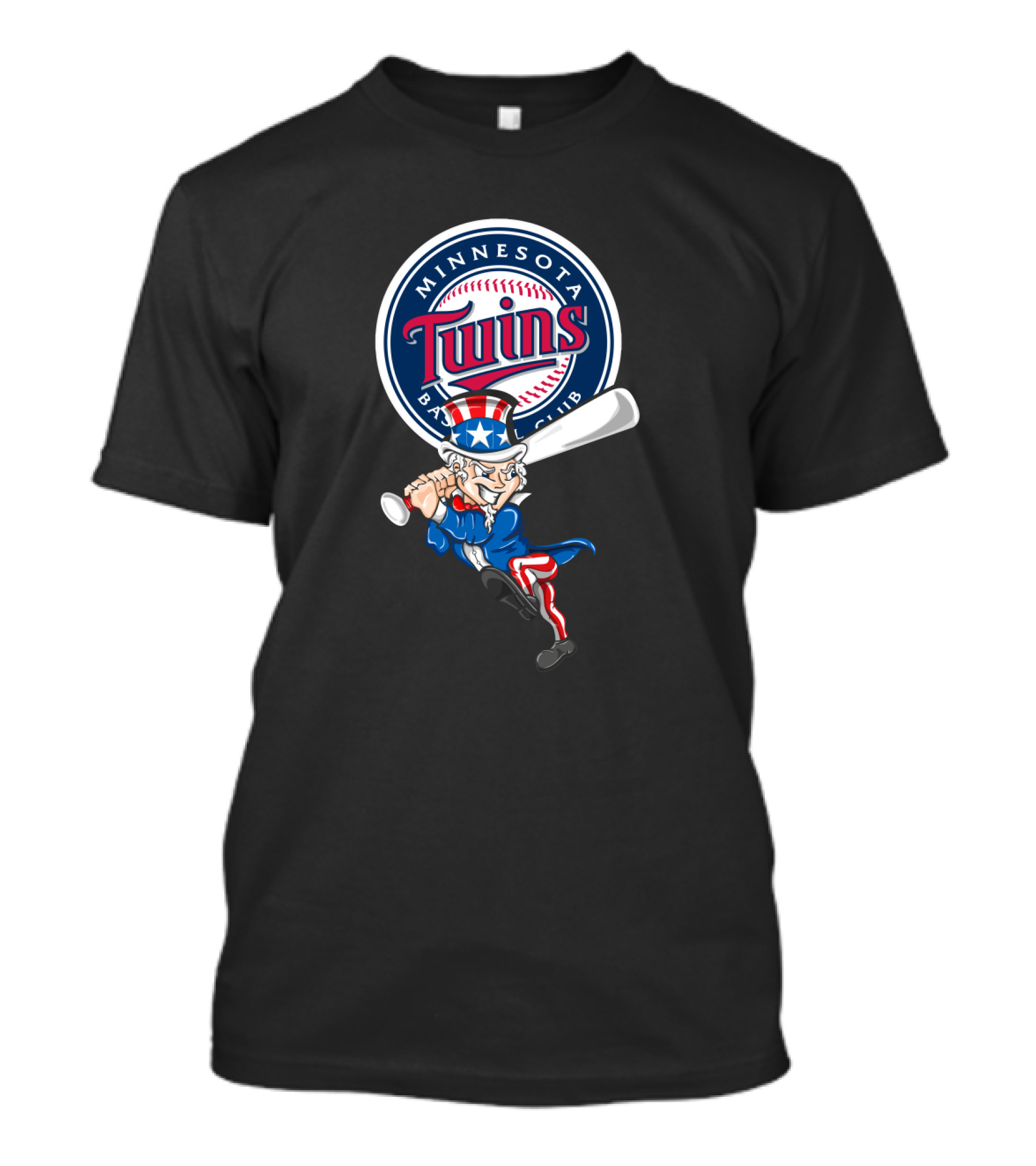 Minnesota Twins Uncle Sam 4th July Baseball Club Emblem T-Shirt