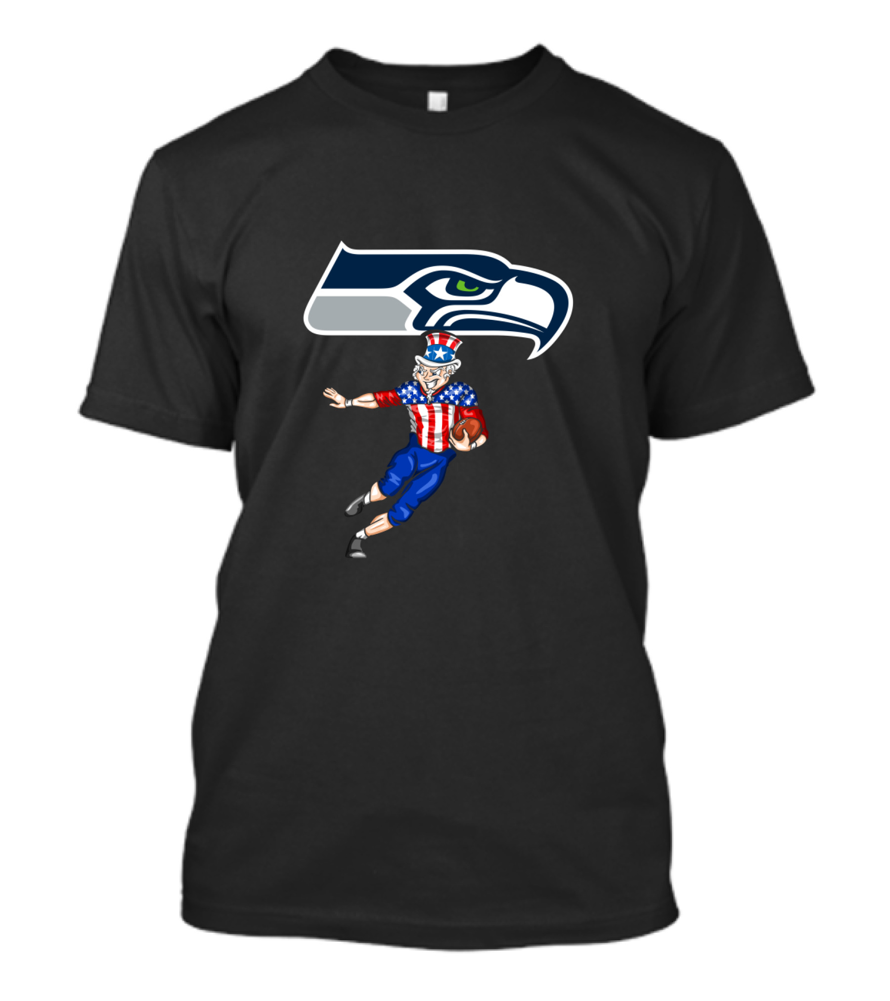 Seattle Seahawks Uncle Sam 4th July Football T-Shirt