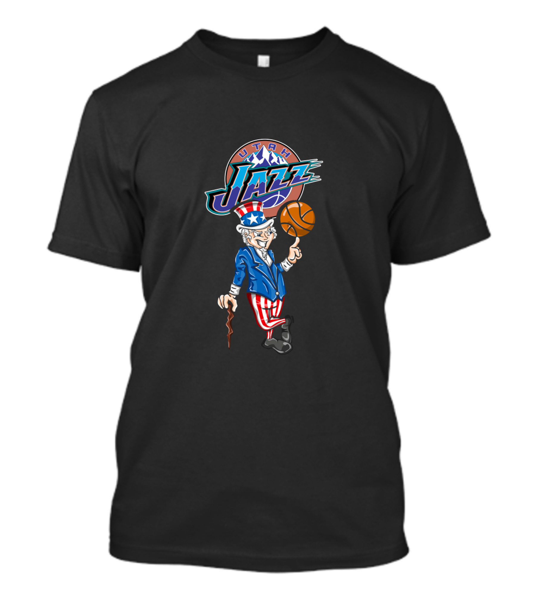 Utah Jazz Uncle Sam Basketball 4th July T-Shirt