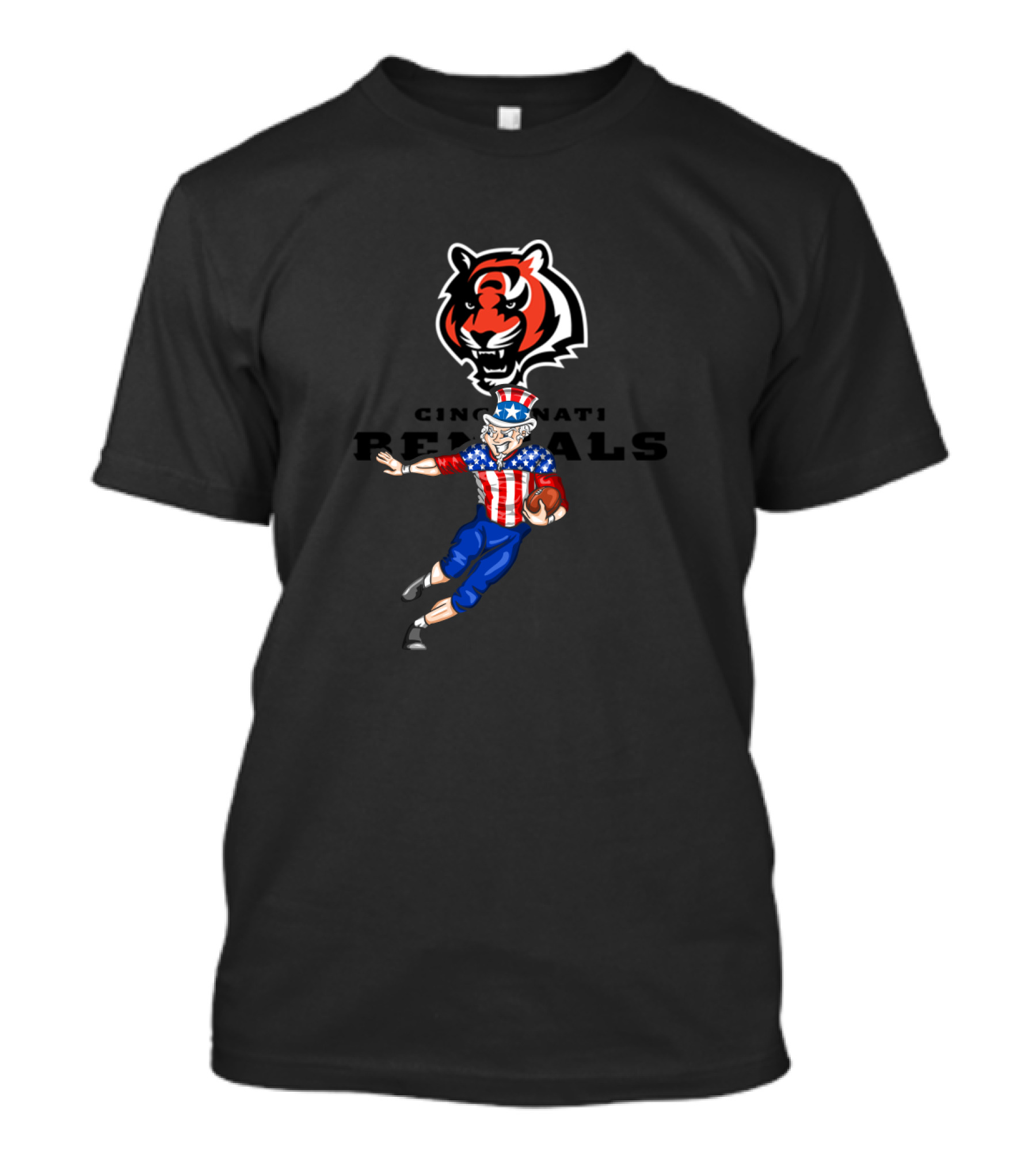 Cincinnati Bengals Uncle Sam Football 4th July Celebration Iconic Tiger T-Shirt