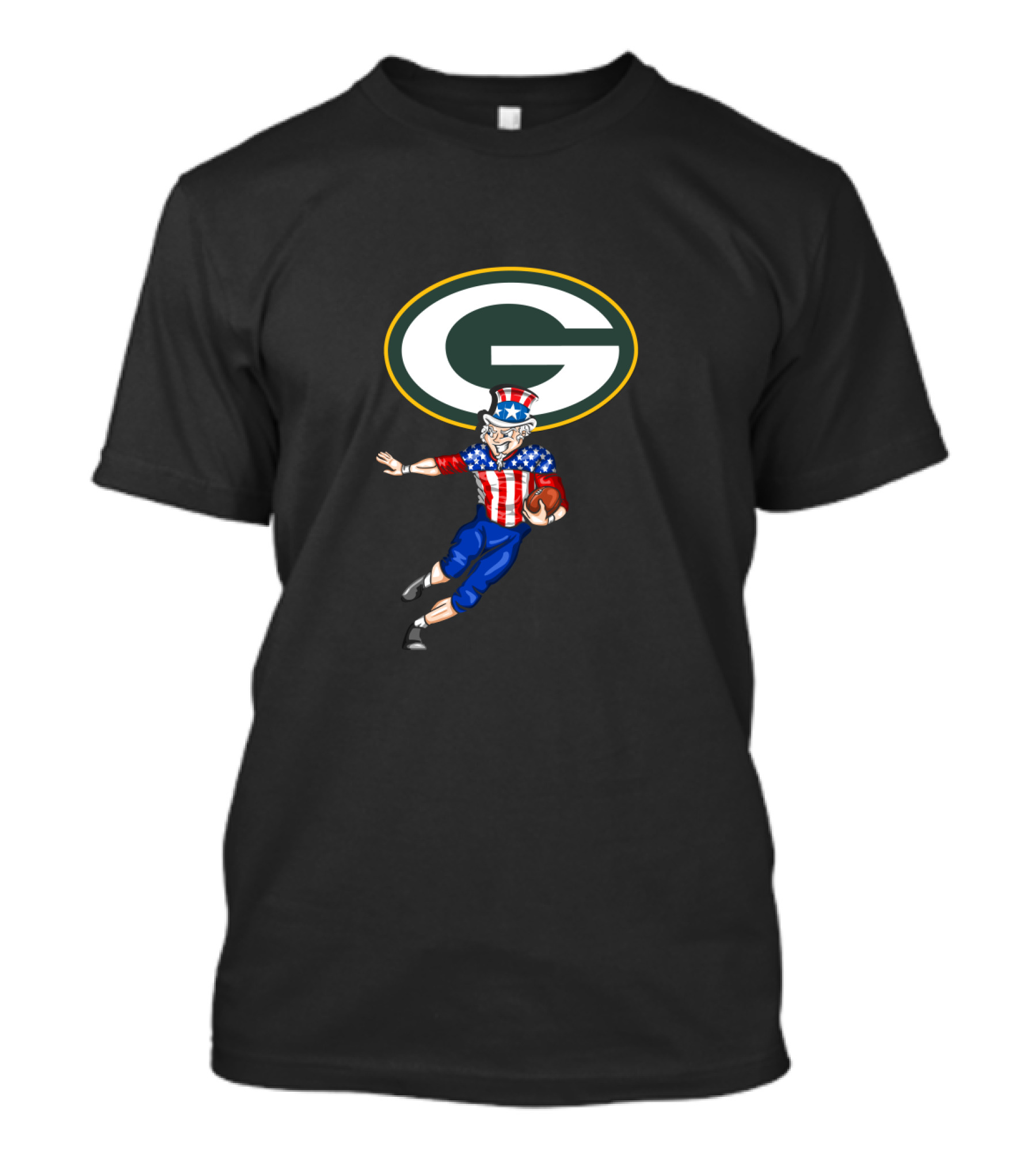 Green Bay Packers Uncle Sam 4th July Football T-Shirt