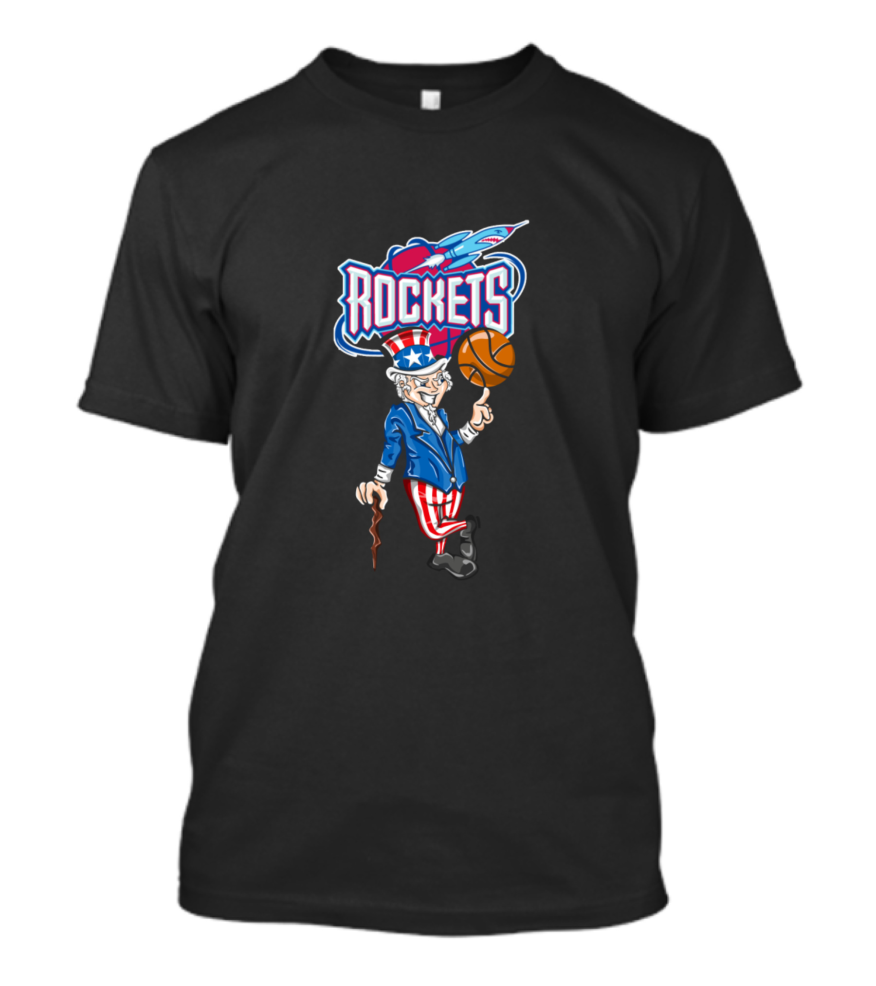 Houston Rockets Uncle Sam 4th July Basketball T-Shirt