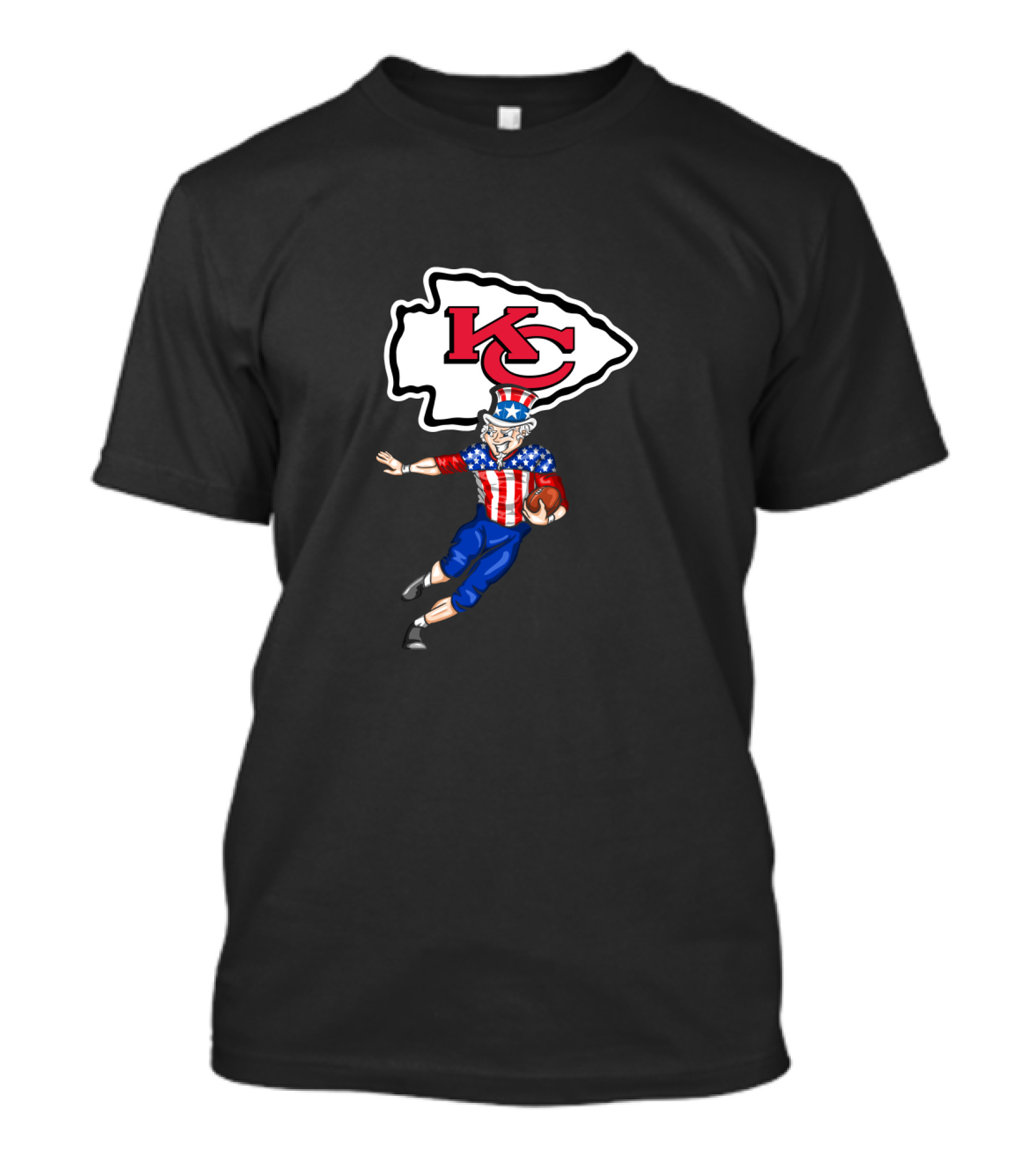 Kansas City Chiefs Uncle Sam 4th July Football T-Shirt