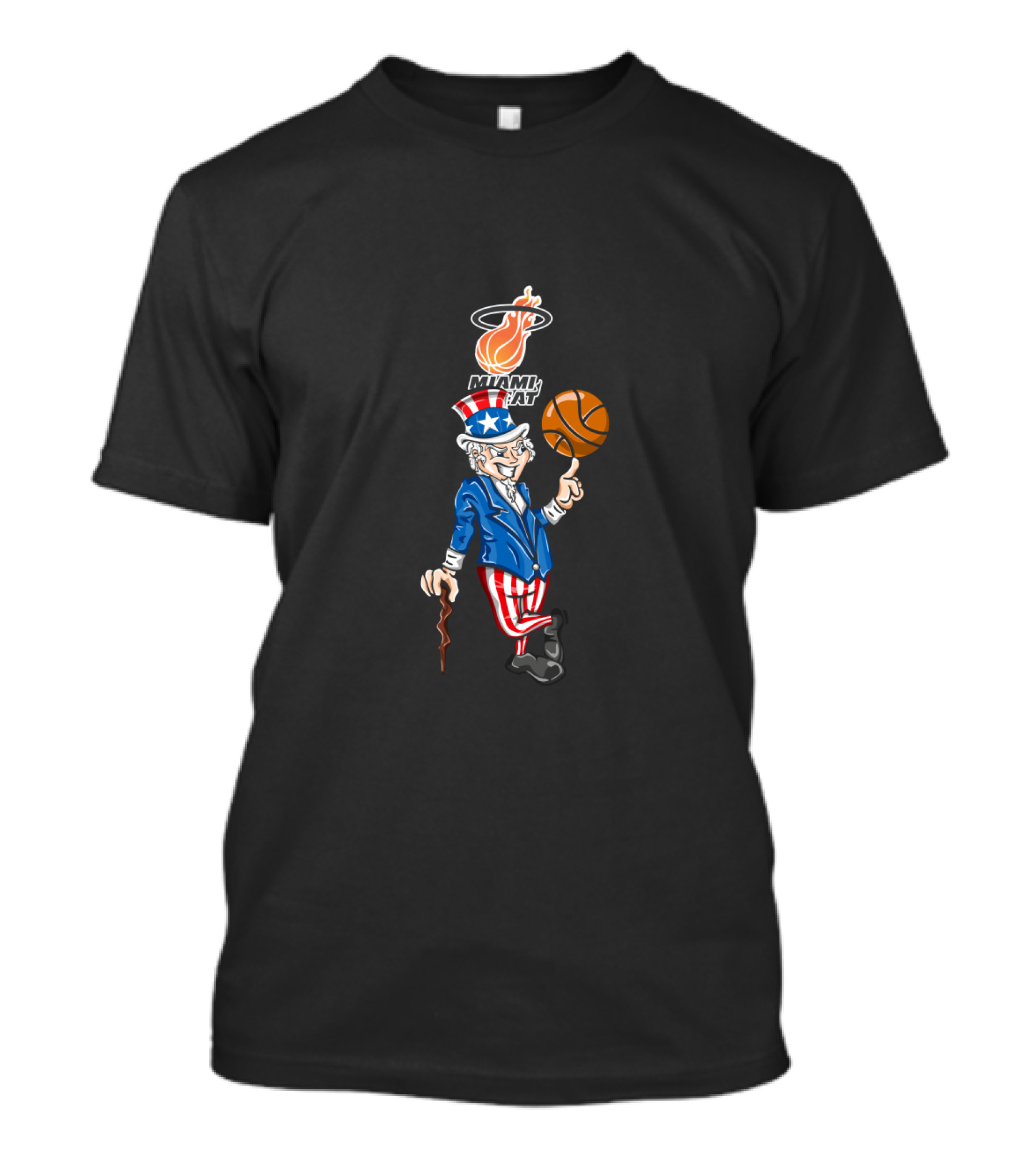 Uncle Sam Miami Heat Basketball Celebration July 4th T-Shirt