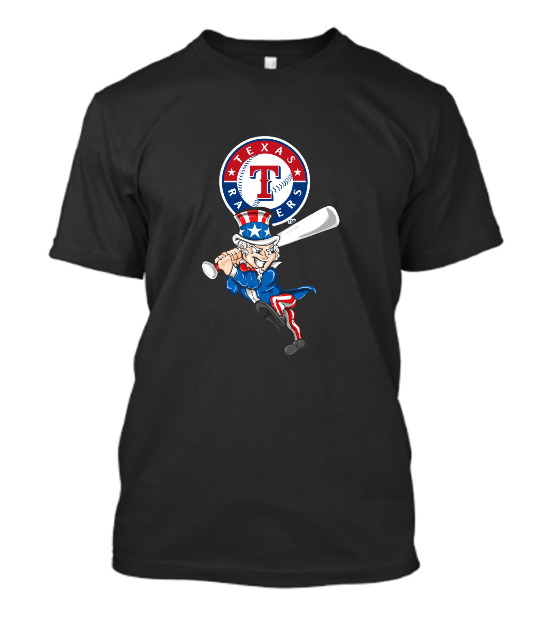 Texas Rangers Uncle Sam Baseball 4th July Celebration Iconic Sports T-Shirt