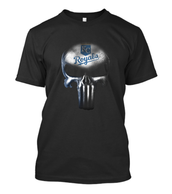 Kansas City Royals Fans Punisher Skull KC T-Shirt