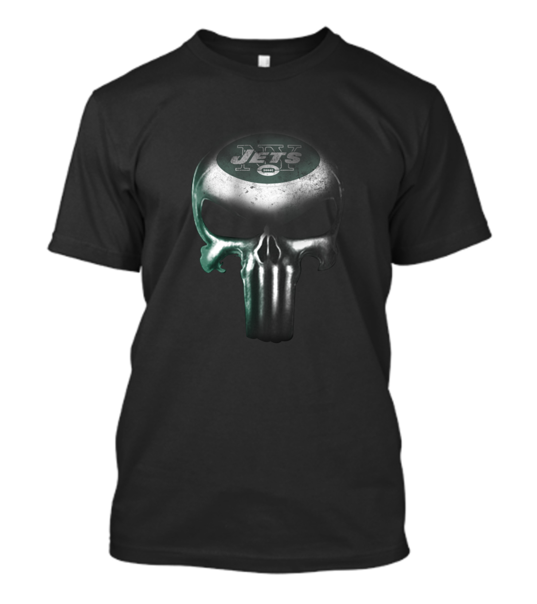 New York Jets Punisher Skull Logo For Fans T-Shirt