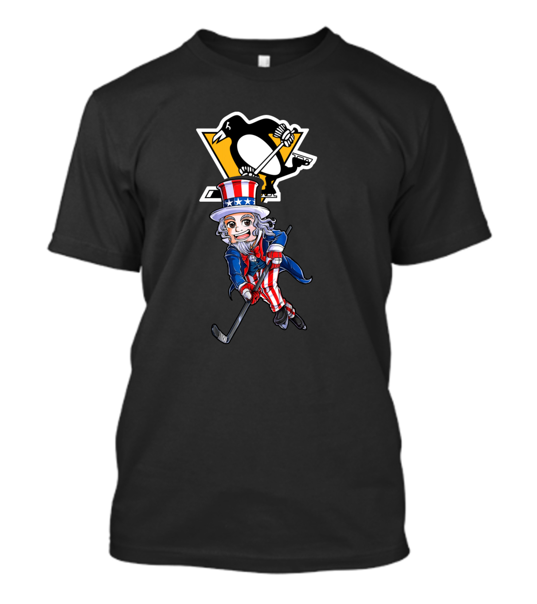 Uncle Sam Pittsburgh Penguins 4Th Of July Hockey Fans T-Shirt