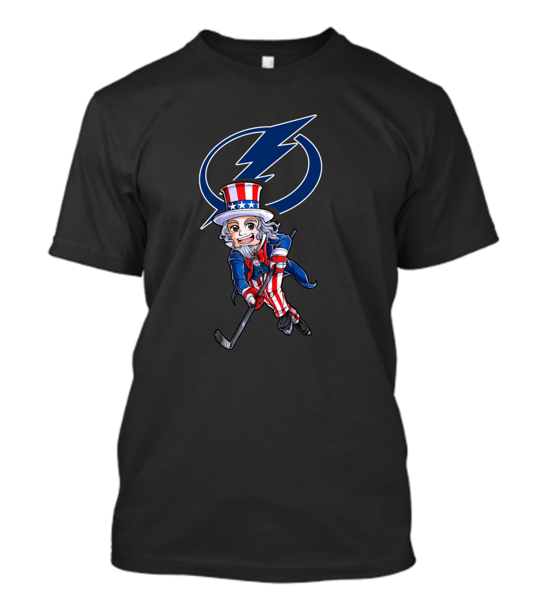 Tampa Bay Lightning Uncle Sam Hockey 4Th Of July T-Shirt