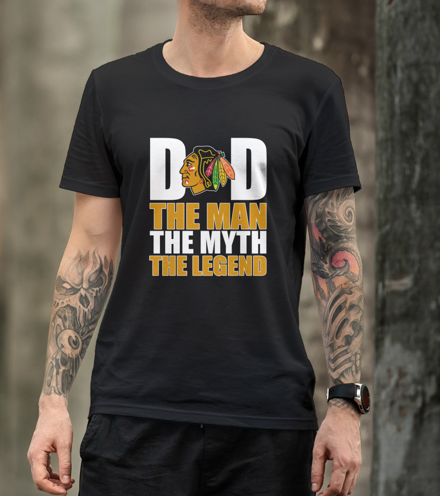 Chicago Blackhawks Dad The Man The Myth The Legend T-Shirt