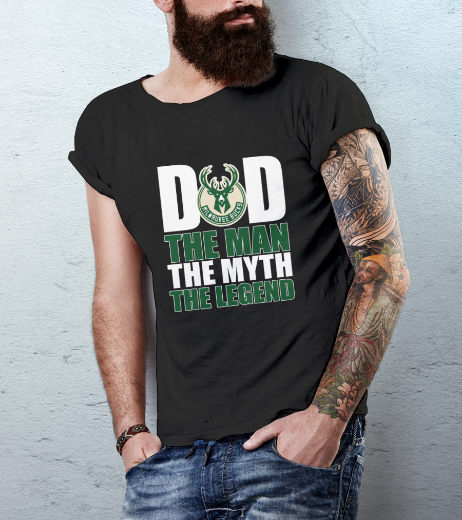 Milwaukee Bucks Dad The Man The Myth The Legend T-Shirt