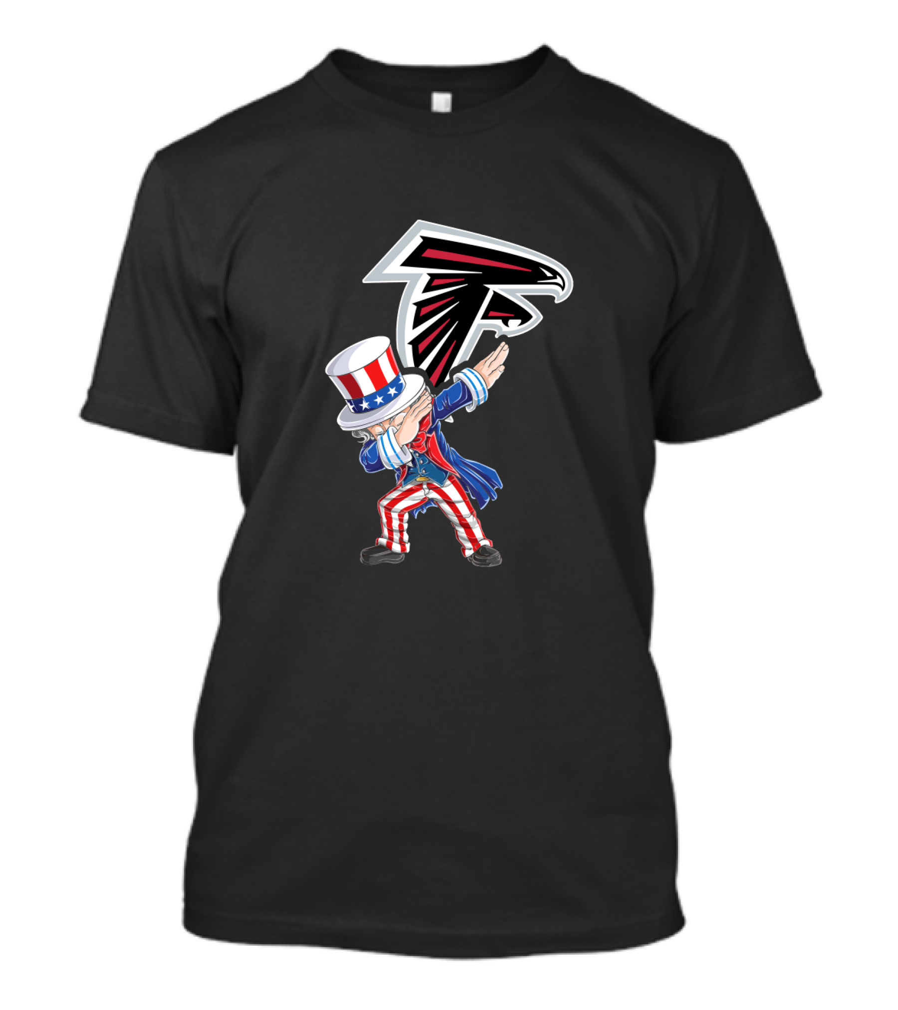 Uncle Sam Dabbing With Atlanta Falcons Logo For 4th July T-Shirt