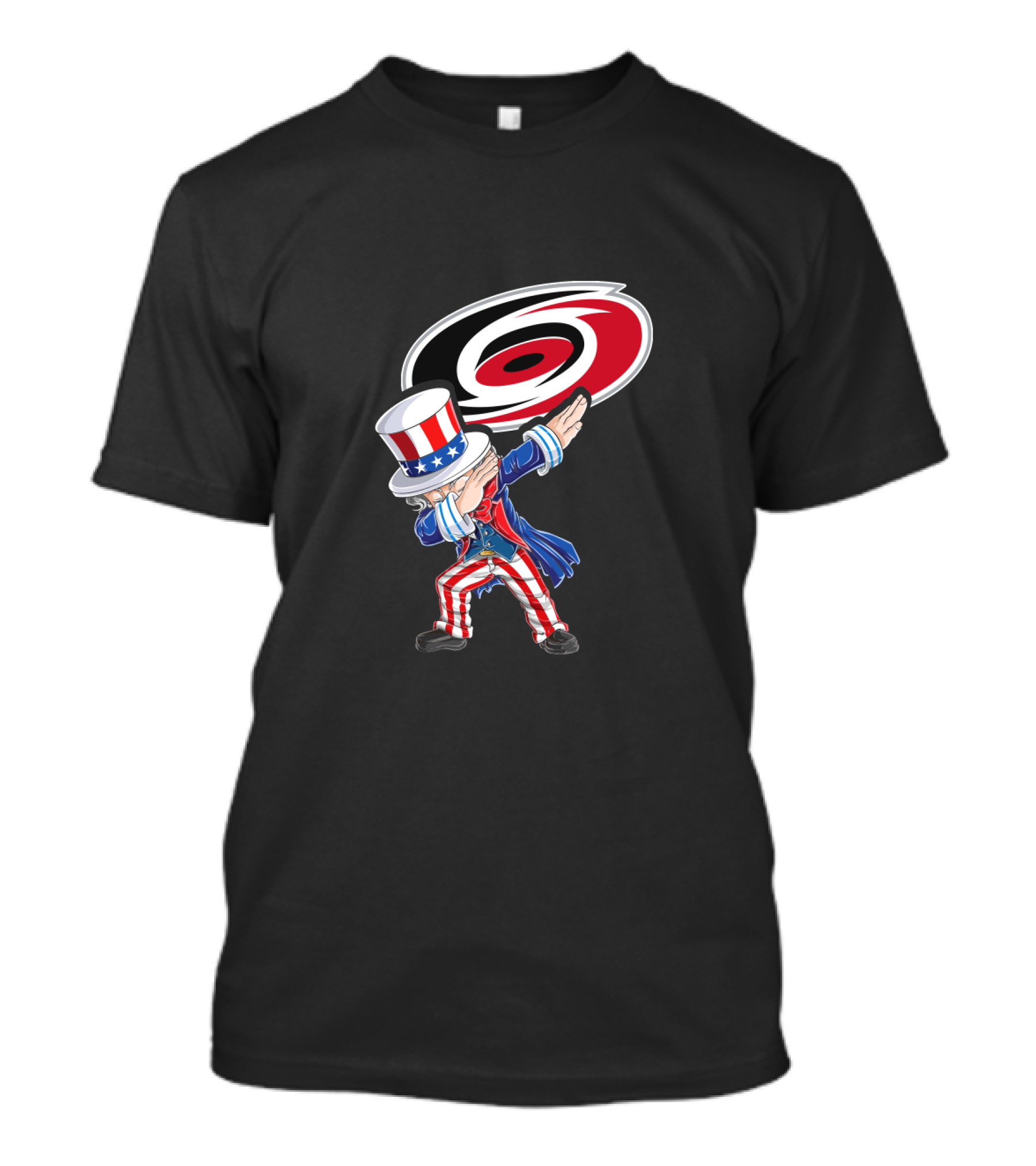 Uncle Sam Dabbing July 4th Celebration With Carolina Hurricanes T-Shirt