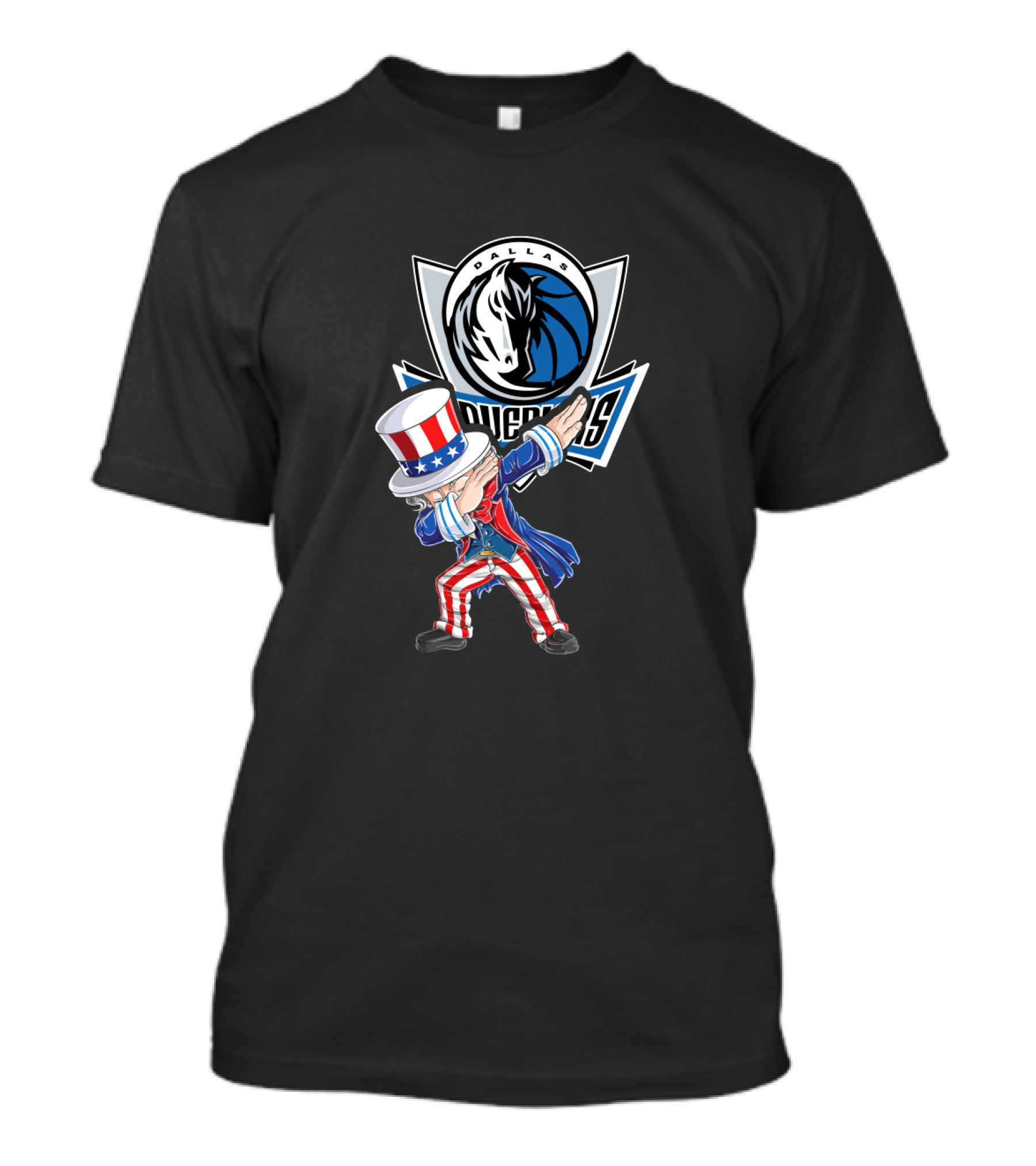 Uncle Sam Dabbing Dallas Mavericks 4th July Basketball T-Shirt