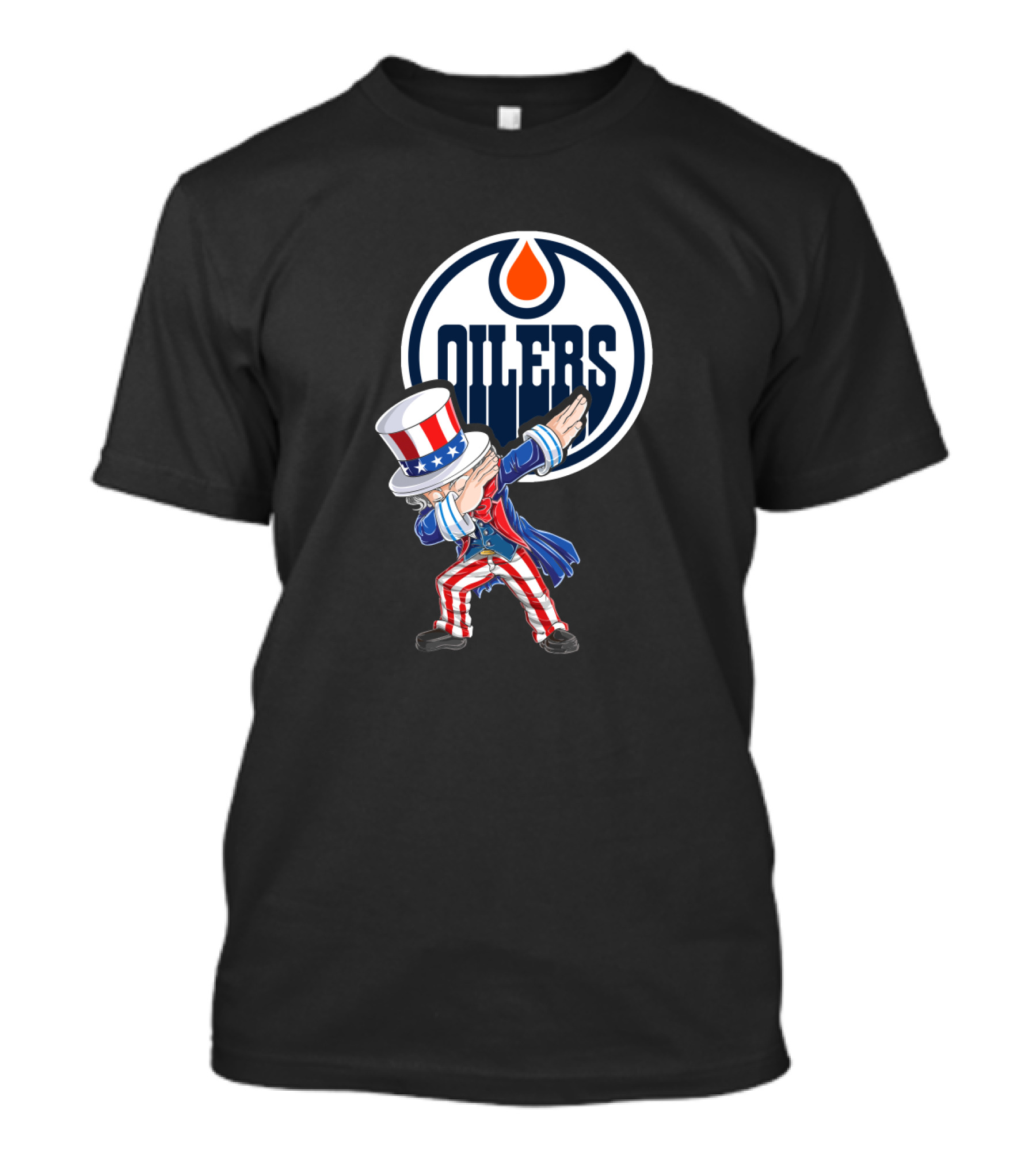Edmonton Oilers Uncle Sam Dabbing On 4th Of July T-Shirt