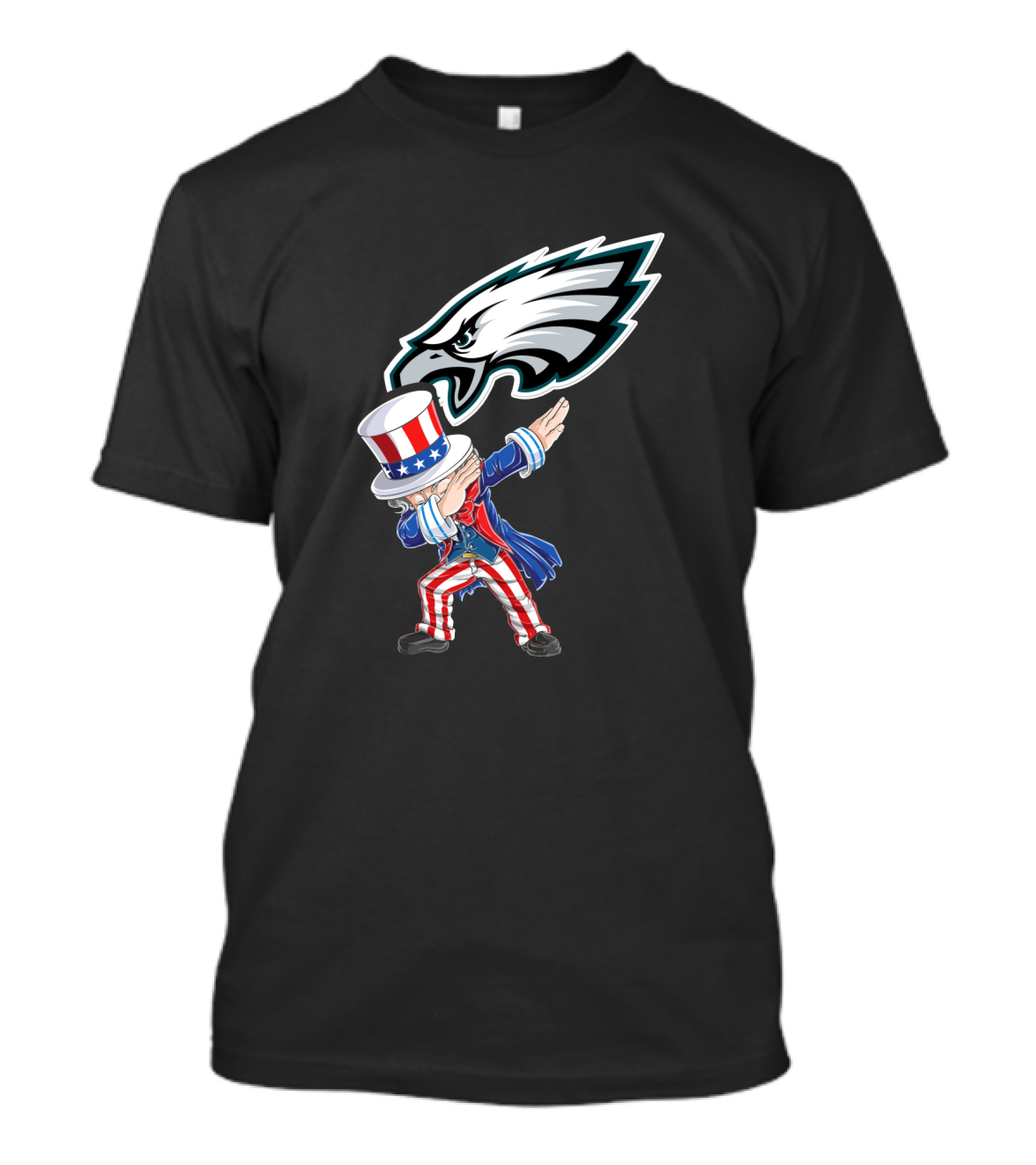 Uncle Sam Dabbing Philadelphia Eagles 4th Of July T-Shirt