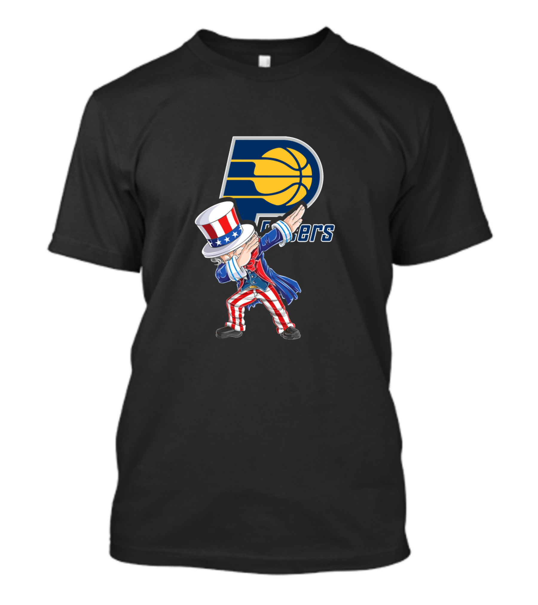 Uncle Sam Dabbing With Indiana Pacers Logo For 4th Of July Fans T-Shirt