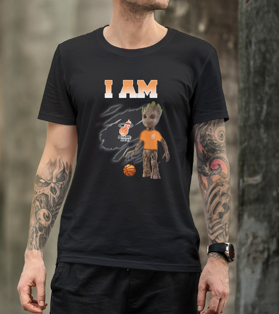 I Am Miami Heat Groot Basketball Fan T-Shirt