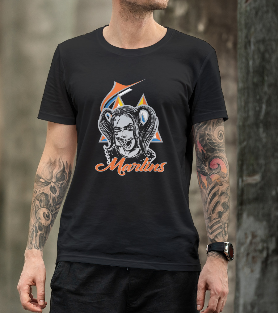 Marlins Harley Quinn Miami Baseball Fans T-Shirt