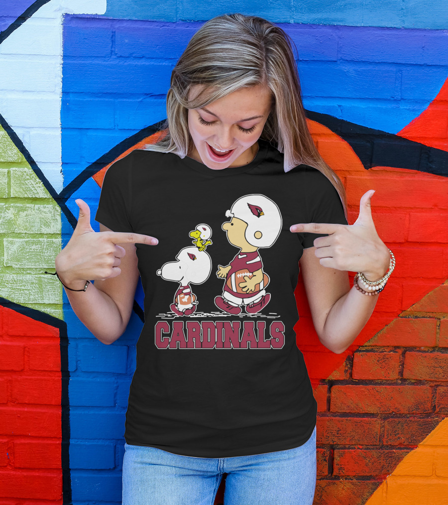 Cardinals Snoopy Fans Arizona Football Team Peanuts Characters T-Shirt