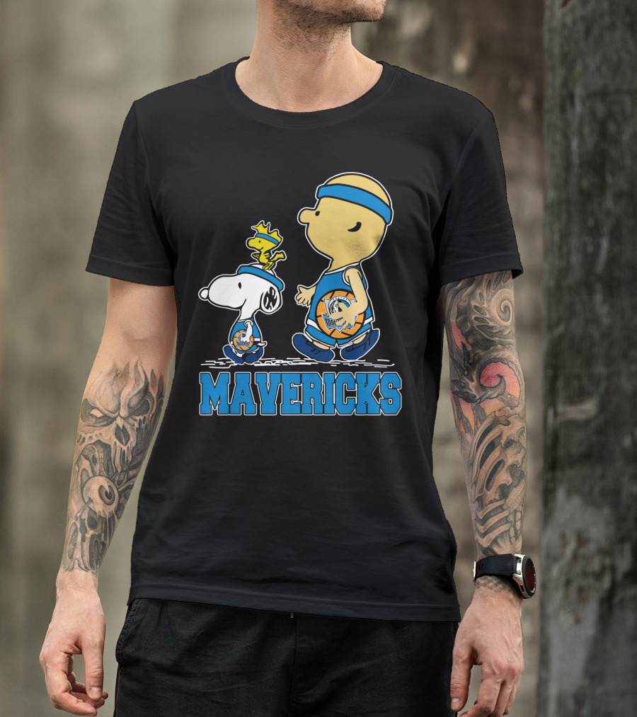 Mavericks Snoopy And Friends Basketball Team Spirit T-Shirt