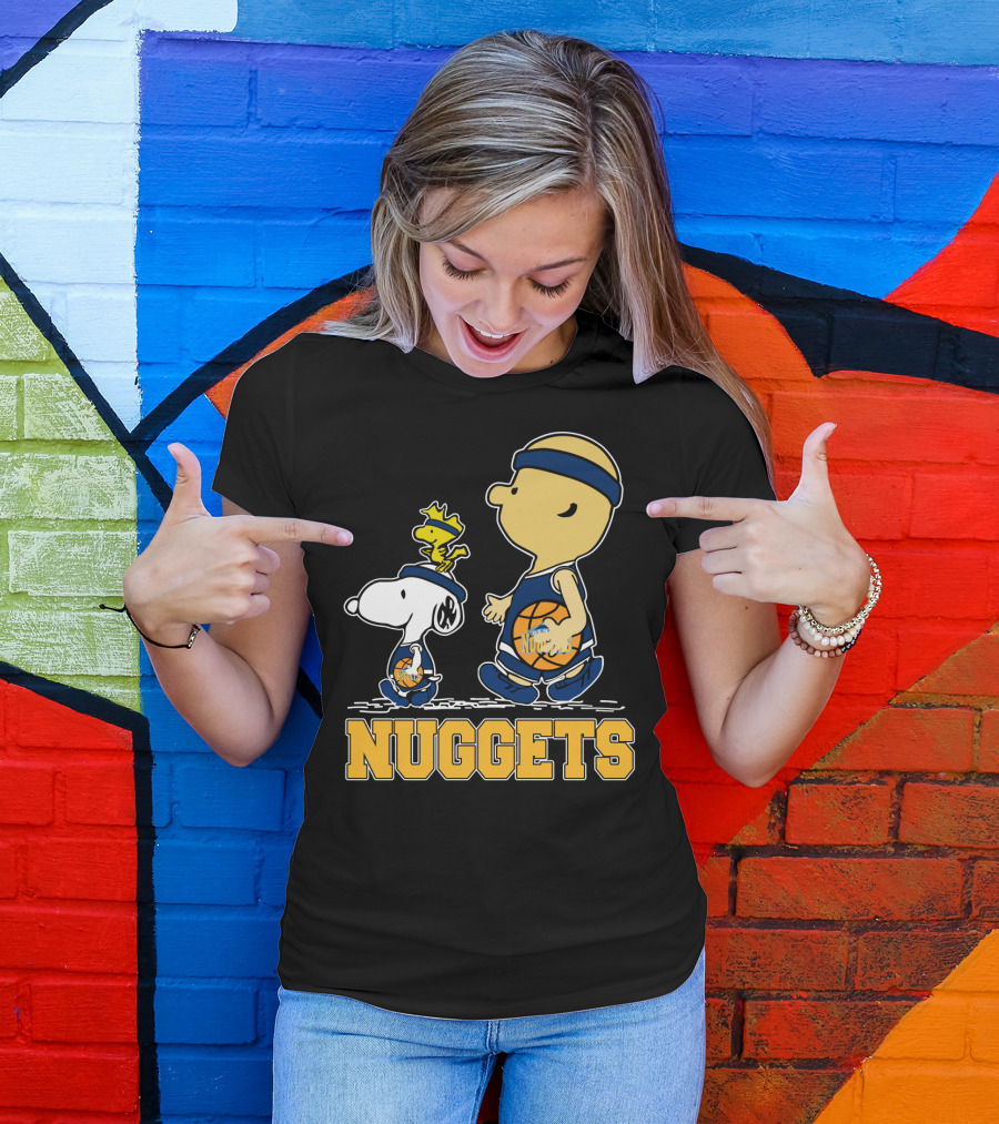 Snoopy Woodstock And Nuggets Basketball Fans T-Shirt