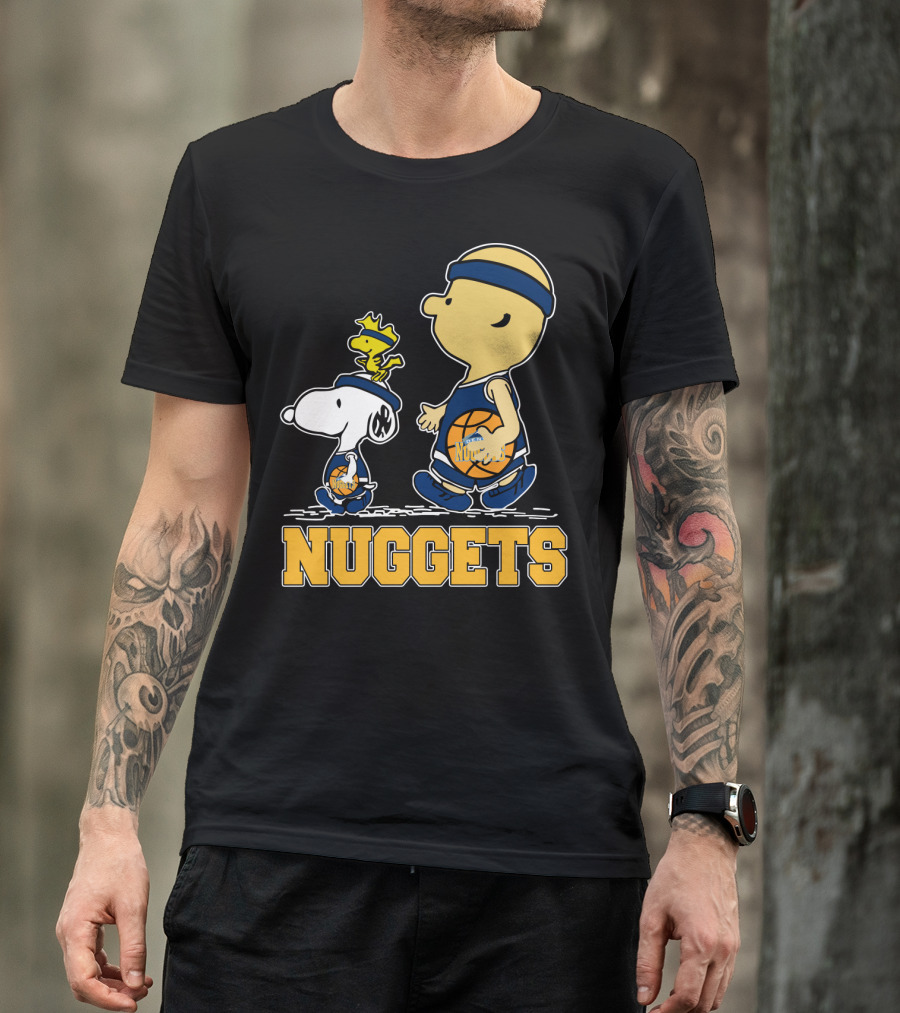 Snoopy Woodstock And Nuggets Basketball Fans T-Shirt