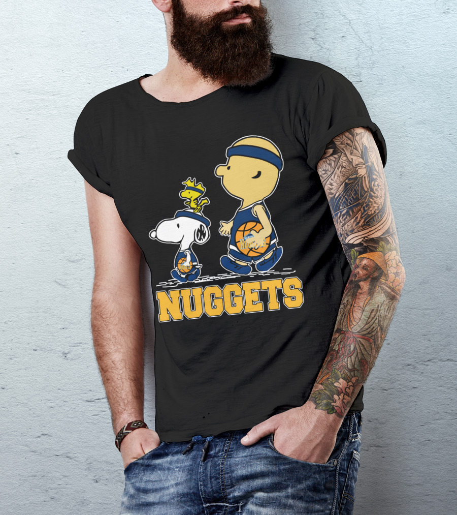 Snoopy Woodstock And Nuggets Basketball Fans T-Shirt