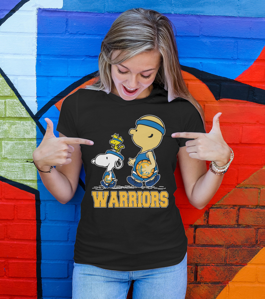 Snoopy And Friends Golden State Warriors Basketball Fans T-Shirt