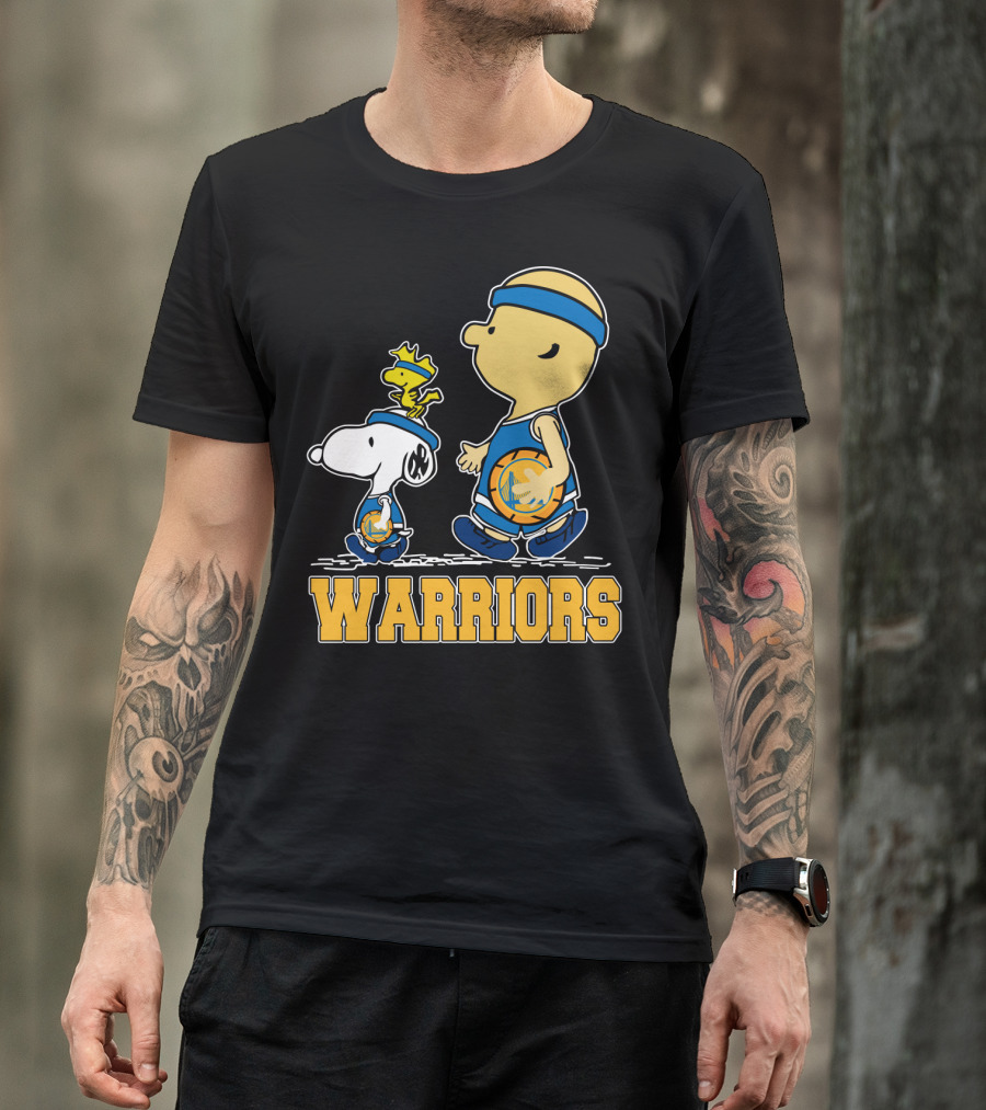 Snoopy And Friends Golden State Warriors Basketball Fans T-Shirt