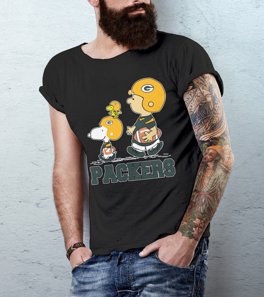 Packers Snoopy And Woodstock Football Fans T-Shirt