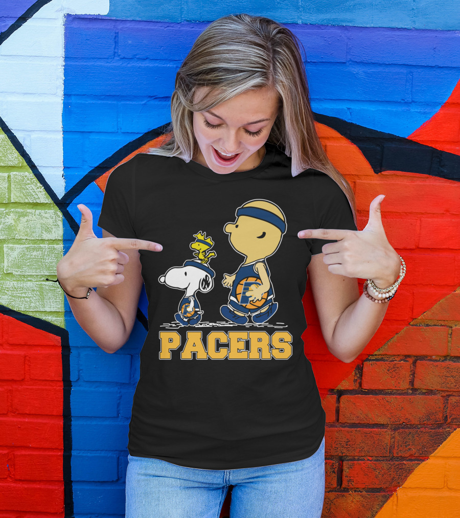 Snoopy And Woodstock Pacers Basketball Fans T-Shirt
