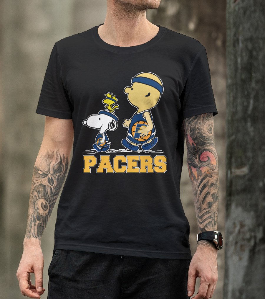 Snoopy And Woodstock Pacers Basketball Fans T-Shirt