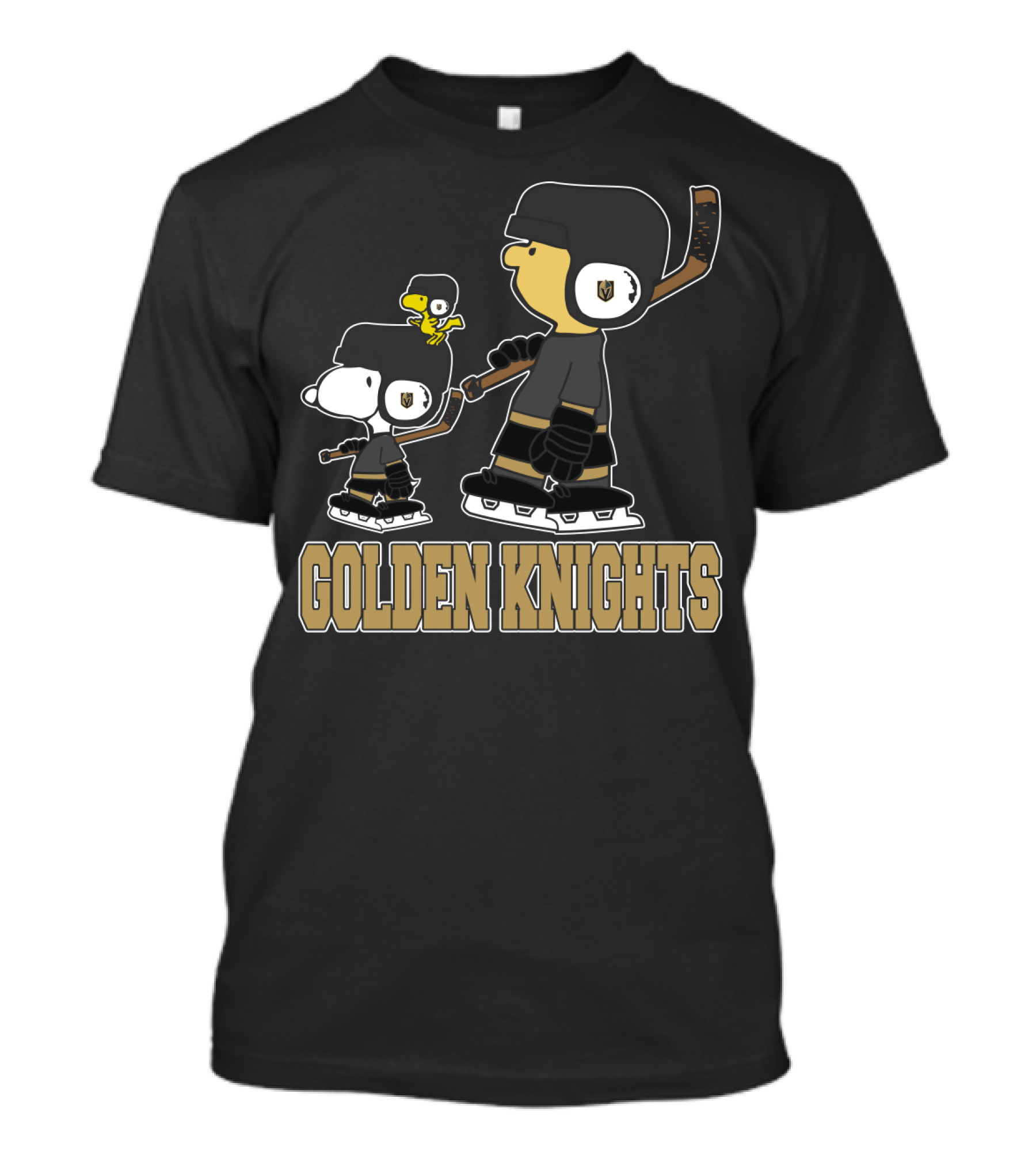 Snoopy And Woodstock Vegas Golden Knights Hockey Fans T-Shirt