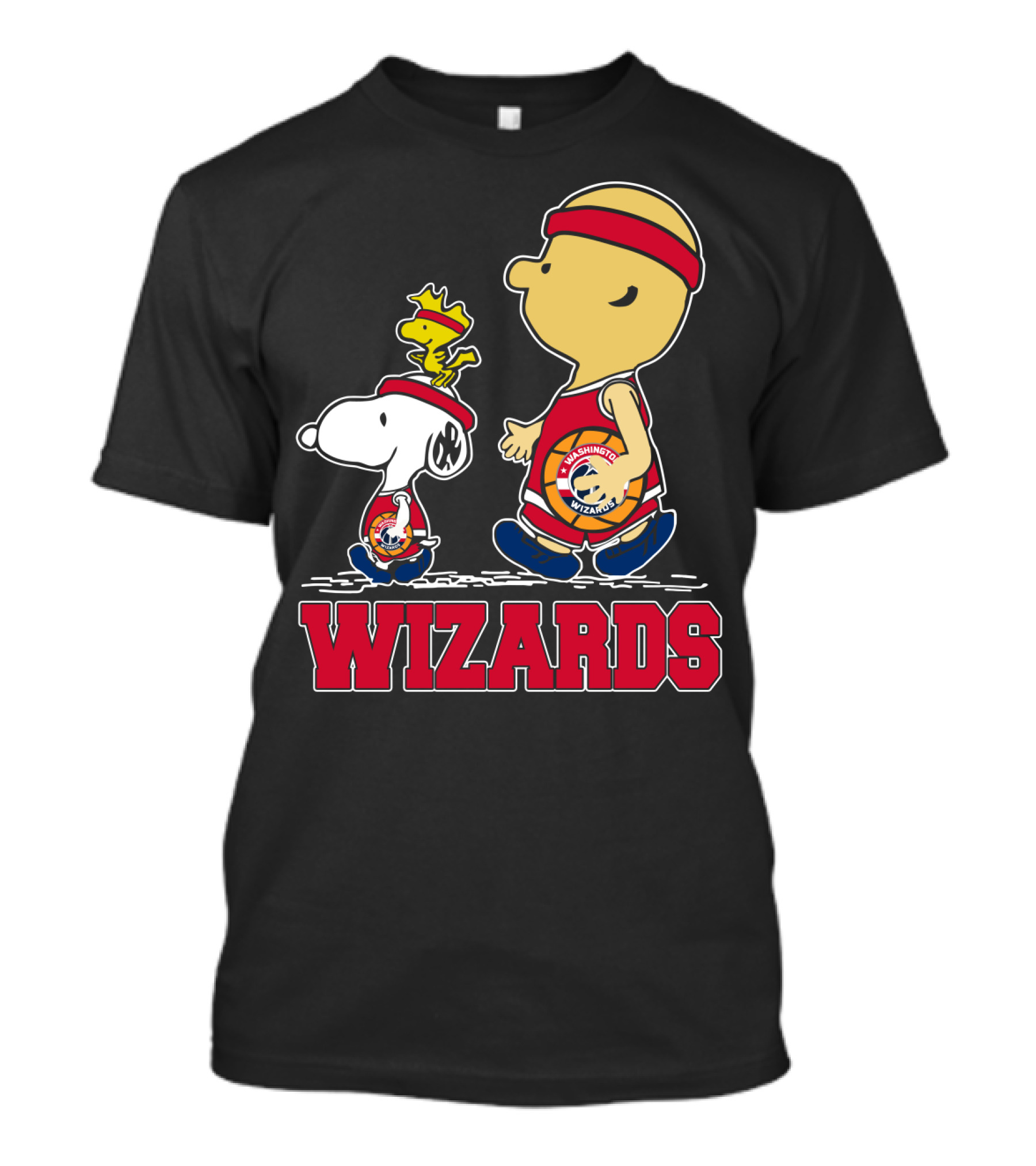 Wizards Snoopy And Woodstock With Basketball Team T-Shirt